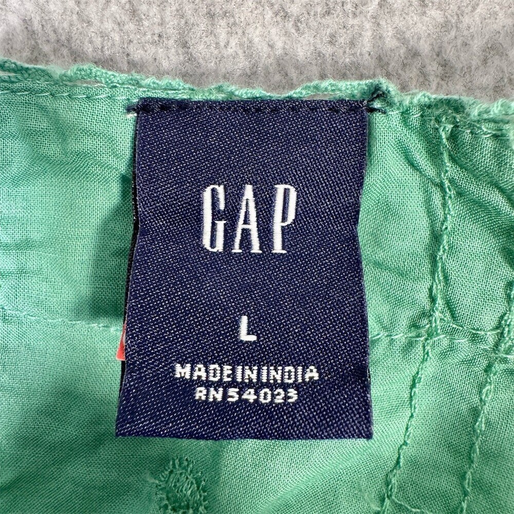 Gap Womens Mint Green Cami Tank Top Size M Eyelet Lace Trim - Picture 5 of 12